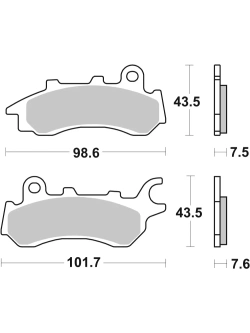 Klocki hamulcowe Brembo CC Honda CB 125 F (15-) [na przód, kpl. na 1 tarczę]