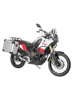 Zestaw: kufry boczne z anodowanego aluminium srebrne Zega Evo X + stelaże czarne Touratech Yamaha Tenere 700 / World Raid(2 x 45L)