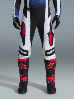 Spodnie cross Alpinestars MX Techstar Knif czarno-biało-czerwone