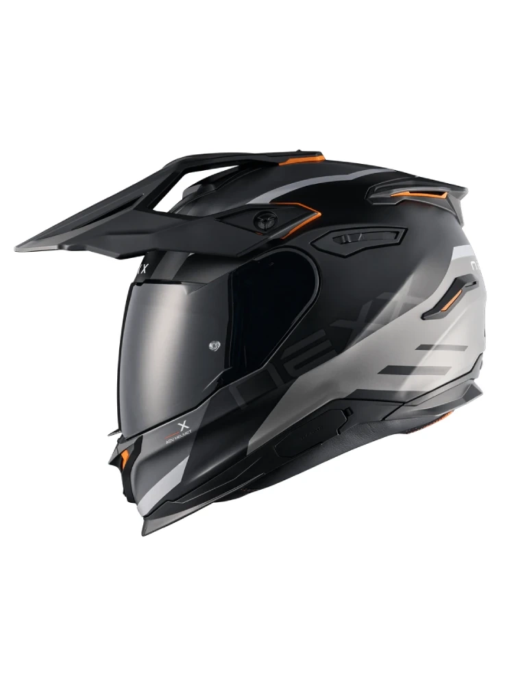 Kask adventure Nexx Y.Travl Quest czarno-szaro-pomarańczowy