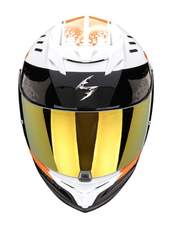 Kask integralny Scorpion Exo-520 Evo Air Titan biało-pomarańczowy