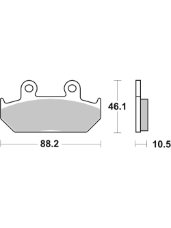 Klocki hamulcowe Brembo SA Honda GL 1500 Goldwing (88-01)/ VT 600 C Shadow (95-99)/ XL 600 V Transalp (87-93, 97-00)/ XRV 650 Africa Twin (88-90) [na przód, kpl. na 1 tarczę]