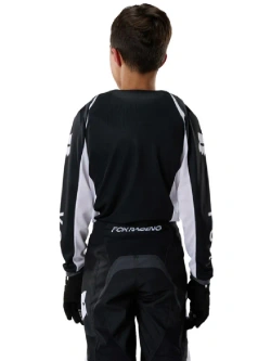Bluza enduro dziecięca Fox 180 Frame czarno-szara
