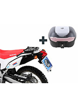 Zestaw: kufer centralny Journey 40 + stelaż Hepco&Becker Honda CRF 250 L (12-21) / Rally (17-21) czarno-srebrny