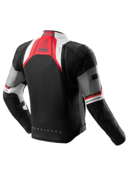 Kurtka motocyklowa tekstylna Rebelhorn Borg II czarno-szaro-czerwona