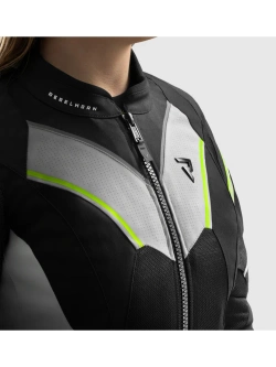 Kurtka motocyklowa damska tekstylna Rebelhorn Hiflow V czarno-szaro-żółta