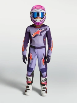 Bluza cross dziecięca Alpinestars MX Fluid Hunt fioletowo-różowa