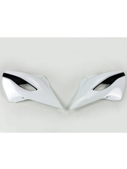 Osłony chłodnicy UFO do Husqvarna TC 125/300 (14-15), TE/TX 125/250/300 (14-16), TC 250 (16), FC 250/350/450 (14-15), FE 250/350/450/501 (14-16) białe
