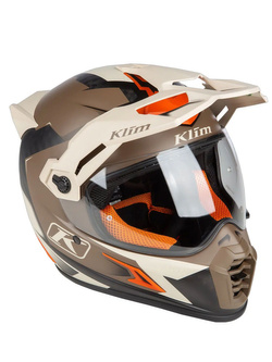 Kask integralny Klim Krios PRO Karbon brązowo-pomarańczowy