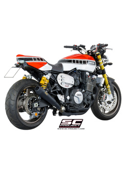 Tłumik SC-Project Conical Stainless Steel / Matt Black (Slip-on) - Yamaha XJR 1300 / RACER [15-16]