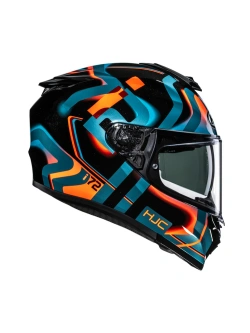Kask integralny HJC i72 Tala czarno-niebiesko-pomarańczowy