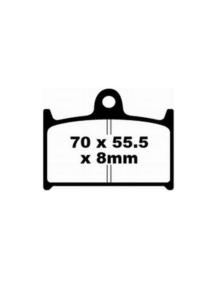Klocki hamulcowe EBC FA145HH 70 x 55.5 x 8mm NA PRZÓD