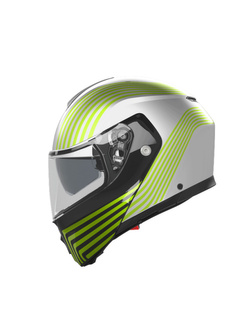 Kask szczękowy AGV Streetmodular Iseo biało-czarno-żółty
