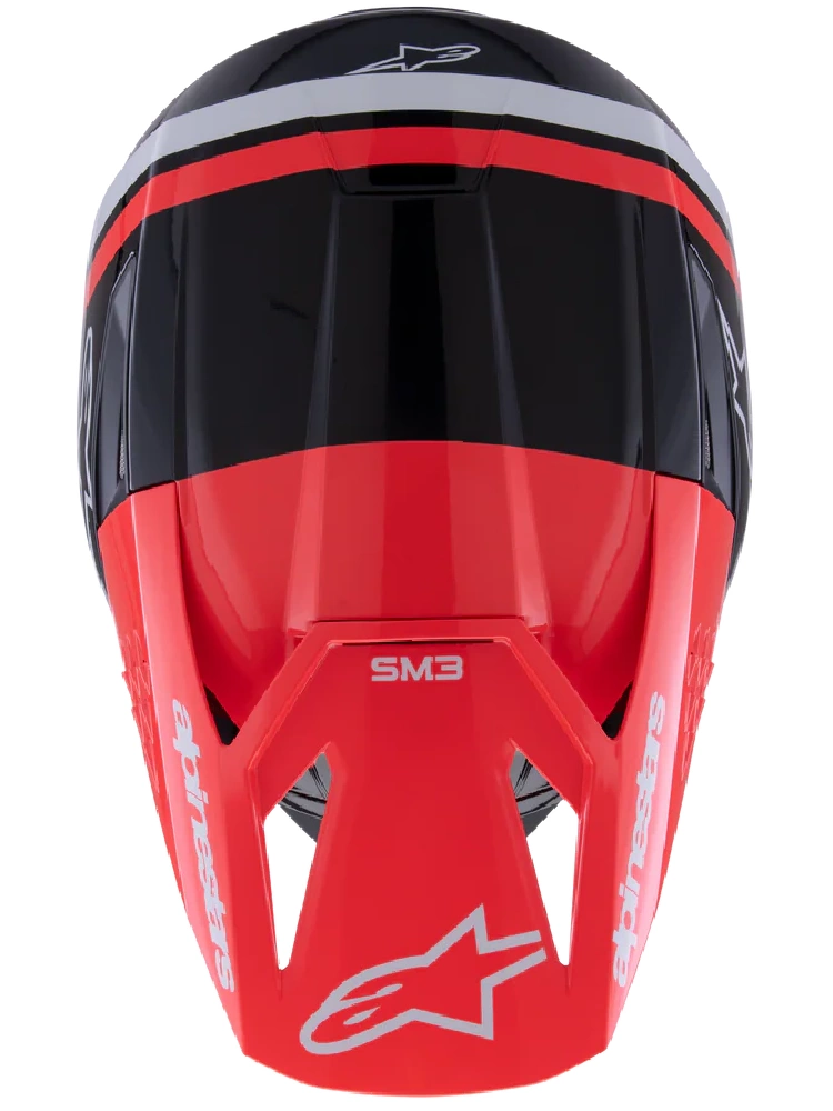 Kask enduro Alpinestars SM3 Radium czarno-czerwono-biały