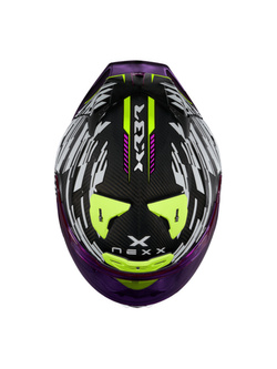 Kask integralny Nexx X.R3R Glitch Racer biało-czarno-fioletowy