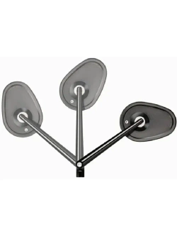 Lusterko motocyklowe uniwersalne Motogadget Mo.view Club Flip aluminiowe, czarne [długość ramienia: 150 mm]