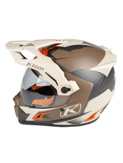 Kask integralny Klim Krios PRO Karbon brązowo-pomarańczowy