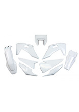 Komplet plastików z osłoną lampy UFO do Husqvarna TE/TX/FE (20-) biały