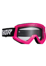 Gogle motocyklowe Thor Combat Racer fluo różowo-czarne