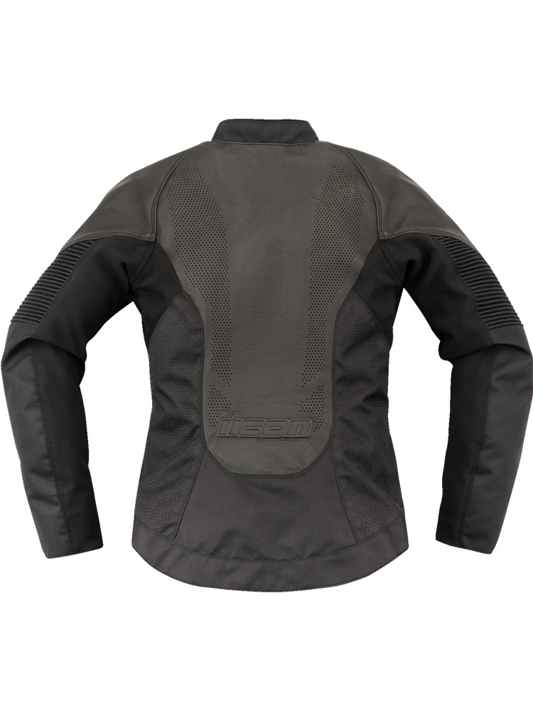 Kurtka motocyklowa damska skórzana Icon Overlord 3 czarna