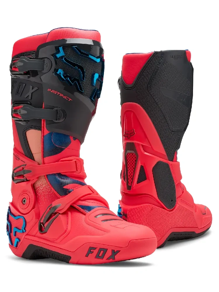 Buty enduro Fox Instinct 2.0 Vision Le Peach czarno-niebiesko-różowe