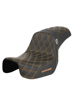 Kanapa motocyklowa dla kierowcy i pasażera Saddlemen SDC Performance Pro Series Gripper Harley Davidson FXD/ FXDWG/ FLD Dyna (wybrane modele) (06-17) czarno-złota