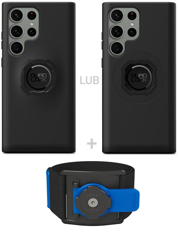 Zestaw do biegania: etui na telefon Samsung Galaxy S23 Ultra + opaska sportowa Quad Lock