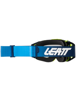 Gogle motocyklowe Leatt Velocity 5.5 z lekko przyciemnianą szybą niebieskie-fluo