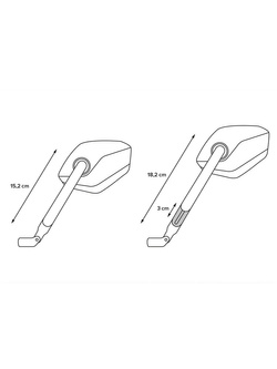Lusterka długie SW-MOTEC Sport Ducati, Honda, Harley Davidson, KTM, Royal Enfield, Yamaha (wybrane modele)