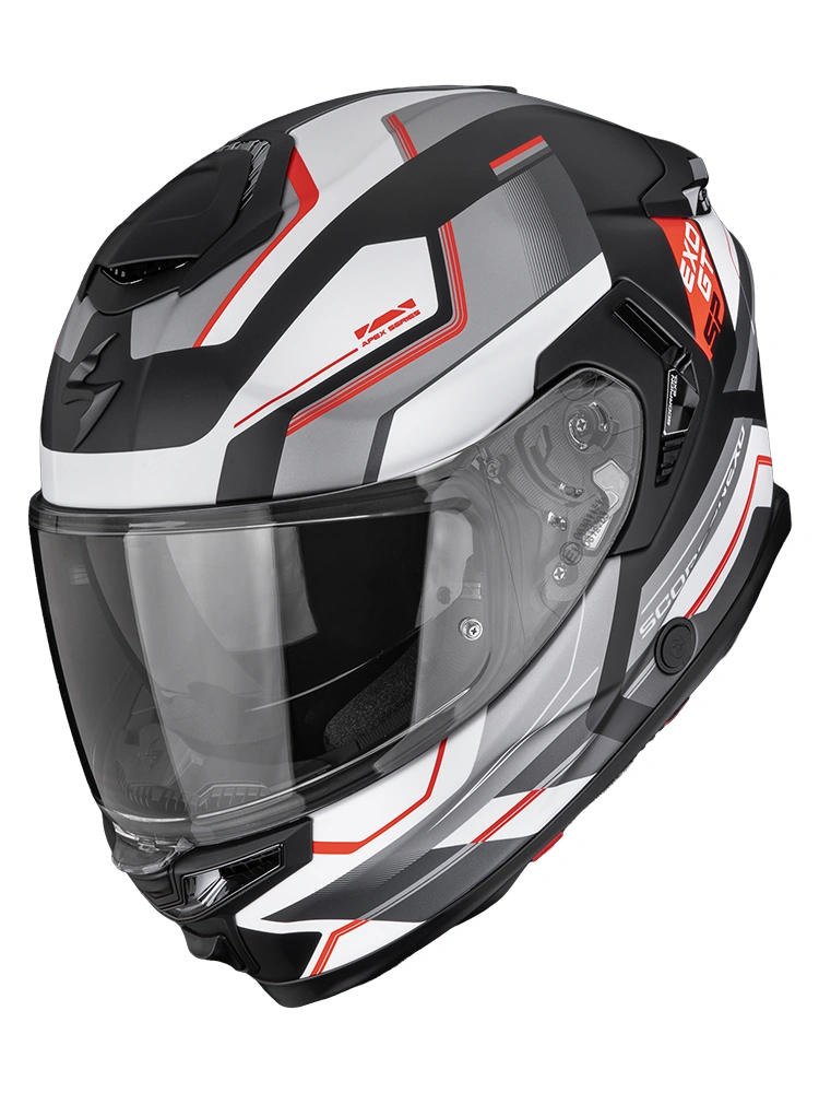 Kask integralny Scorpion EXO-GT SP Air Arkon czarno-srebrno-czerwony matowy