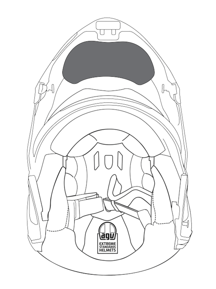 Podbródek AGV do kasku Sportmodular (XXS-XS-S-M-L) winter