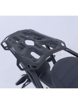 Zestaw: kufer centralny srebrny TRAX ADV + stelaż Adventure-rack SW-Motech BMW R 1300 GS (23-) [poj.: 38l]