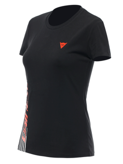 Koszulka damska Dainese Logo czarno-czerwona