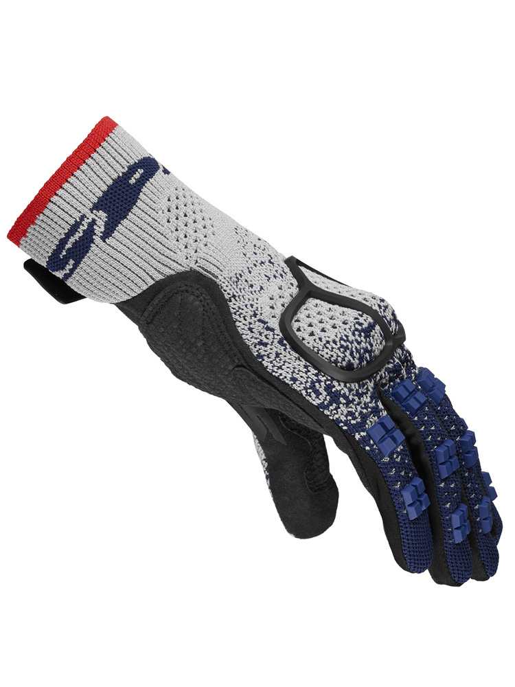 Rękawice motocyklowe Spidi Cross Knit czarno-szaro-niebieskie