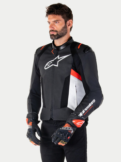 Kurtka motocyklowa skórzana Alpinestars Missile V3 Air czarno-biało-czerwona