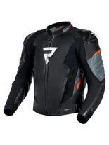 Kurtka motocyklowa skórzana Rebelhorn Veloce czarno-szaro-czerwona