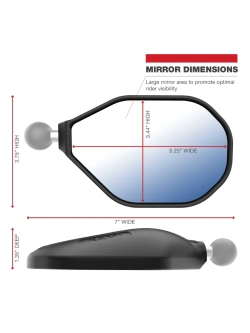 Lusterko motocyklowe RAM Tough-Mirror prawe