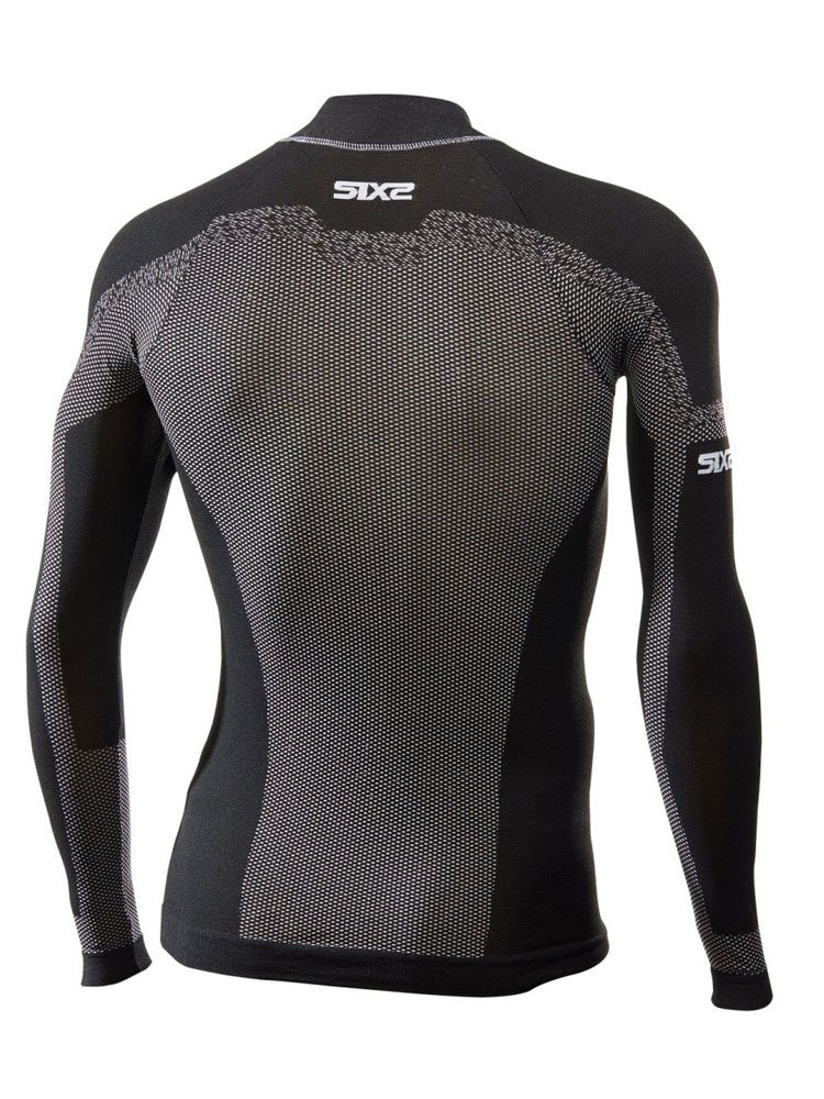 Bluza termoaktywna półgolf SIXS Breezy Touch LS na lato czarna unisex