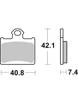 Klocki hamulcowe Brembo SD Husqvarna CR 65 (11-13)/ TC 85 (17-) [na tył, kpl. na 1 tarczę]