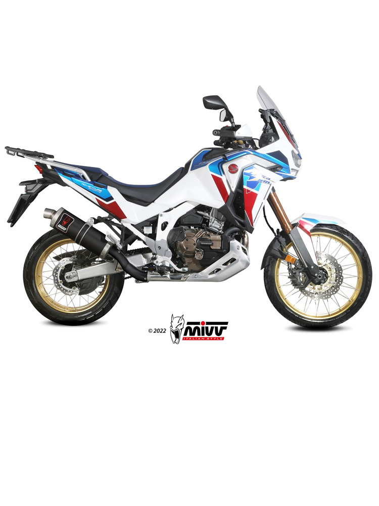 Tłumik motocyklowy Slip-On (Dakar) MIVV do Honda CRF1100L Africa Twin (20-) czarny