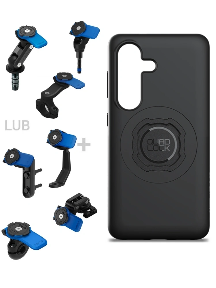 Zestaw na motocykl: etui MAG na telefon Samsung Galaxy S26 (magnetyczne) + mocowanie Quad Lock