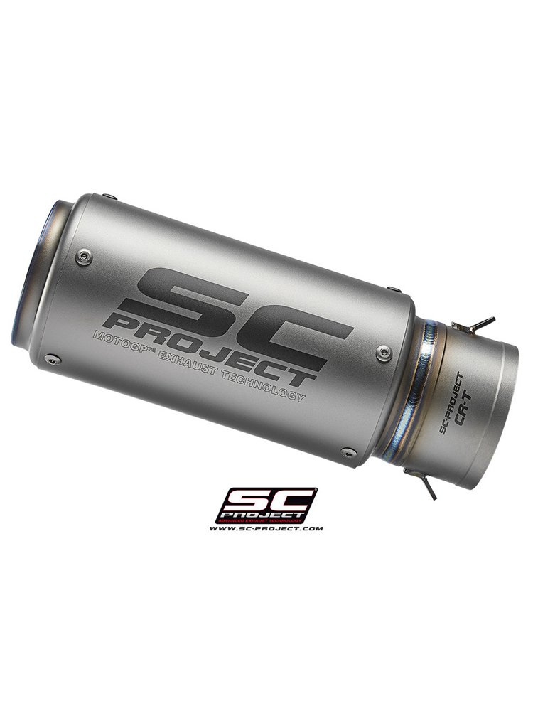 Tłumik uniwersalny CR-T TYTAN z siatką tytanową na wylocie tłumika SC-Project (Średnica wlotowa 70 mm)