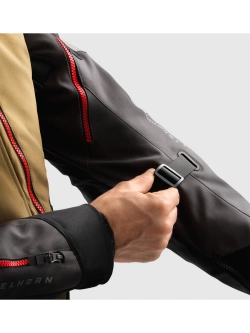 Kurtka motocyklowa tekstylna Rebelhorn Hardy 3.0 brązowo-szaro-czerwona