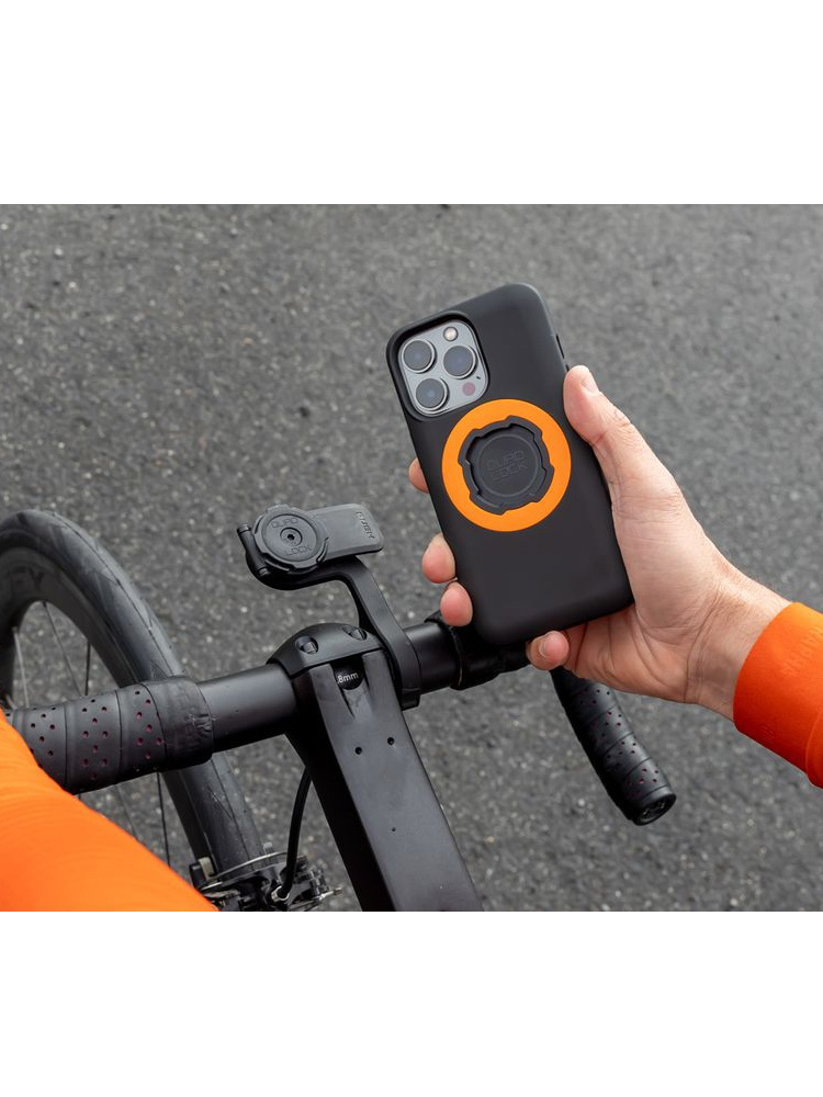 Zestaw rowerowy: etui MAG na telefon iPhone 14 Plus (magnetyczne) + wodoodporny pokrowiec MAG + mocowanie Quad Lock