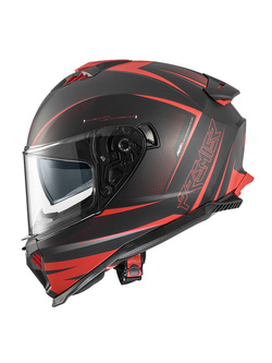 Kask integralny Premier Typhoon FR 92 BM czerwono-czarny matowy