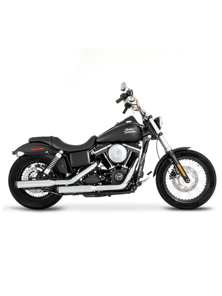 Tłumiki motocyklowe Rinehart Racing 3" Duals Harley Davidson Softail (wybrane modele) chromowane/czarne [07-17]