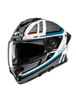 Kask integralny HJC C71 Novah szaro-niebiesko-pomarańczowy