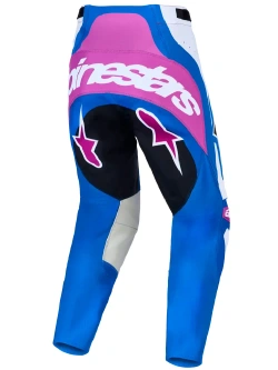 Spodnie cross Alpinestars MX Techstar Maven biało-niebiesko-różowe