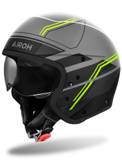 Kask modułowy Airoh J110 Slim czarno-szary-fluo matowy