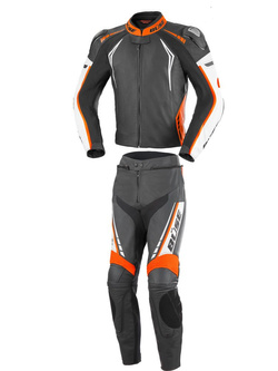 Kombinezon motocyklowy dwuczęściowy Büse Silverstone Pro czarno-pomarańczowy